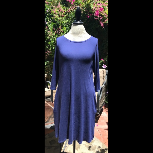 Eileen Fisher Dresses & Skirts - Eileen Fisher EUC Super Soft Cobalt Blue Dress w/ Pockets Sz. M